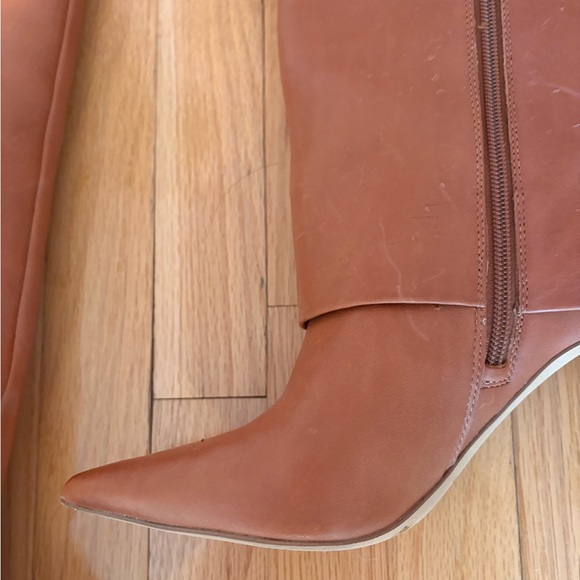 Vince Camuto Brown Heeled Foldover Kammitie Boots - Picture 11 of 15